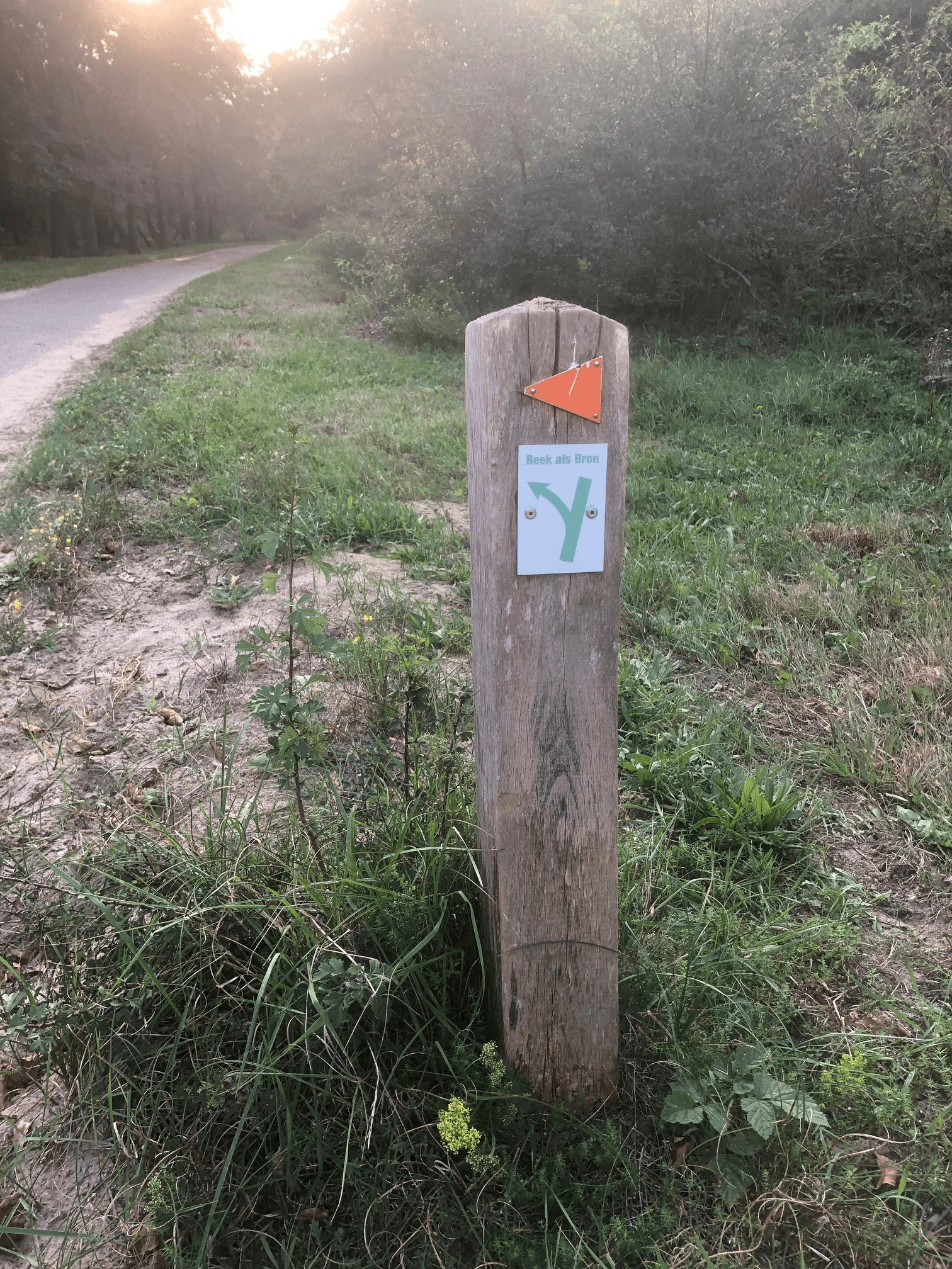 Routeaanduiding in het Heemskerkerduin
